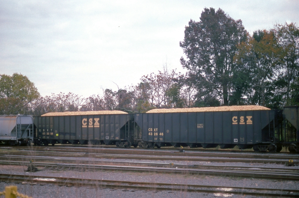 CSX Woodchip hoppers 